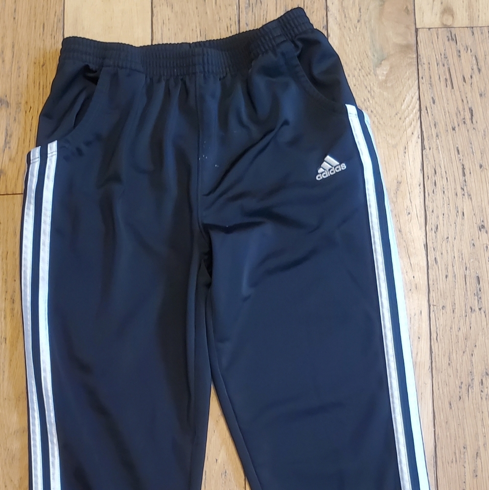 Girls black Adidas warmup pants. Size Large (14).